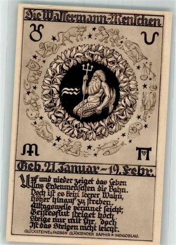 1935 - 1940 Wassermann Menschen Rückseite Text