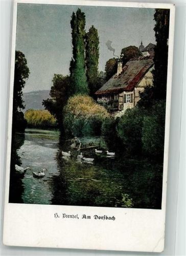 sign. Prentzel H. Am Dorfbach Gänse Nr. 32