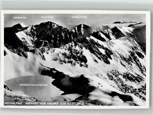 87541 W8973 Bad Hindelang Winter Engeratsgrundsee mit Geishorn Rauhorn und Kugelhorn Notopfermarke