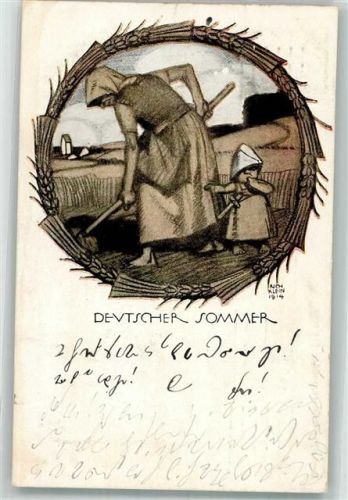 1916 sign. Klein Rich. Deutscher Sommer Bayerische Kriegsinvaliden-Fürsorge Verlag Georg D.W. Callwey