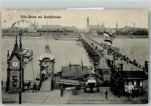 Köln Deutz 105 1908 Schiffbrücke