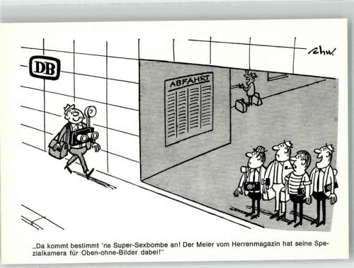 Comic DB Bahnhof Meier vom Herrenmagazin Aus dem Pressekalender der DB