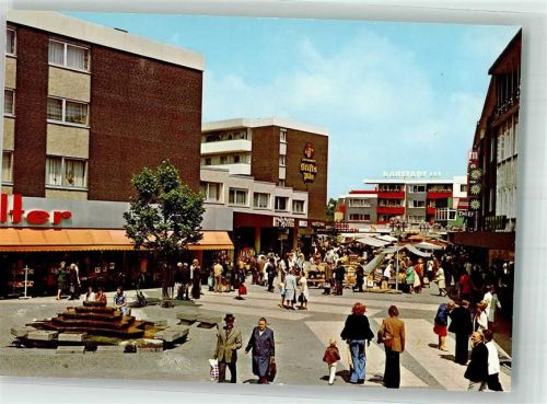 Kamen Marktszene Geschäft Füßgängerzone Am Brunnen