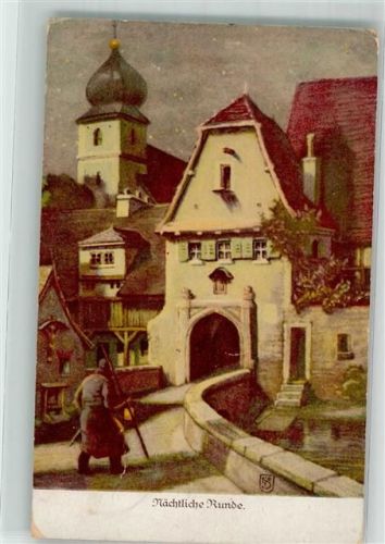 1918 sign. Schulze Felix Nächtliche Runde