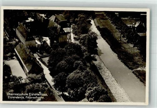 Elsterwerda Fliegeraufnahme der Oberrealschule Elsterschloss Junkers-Lufbild Nr. 30364
