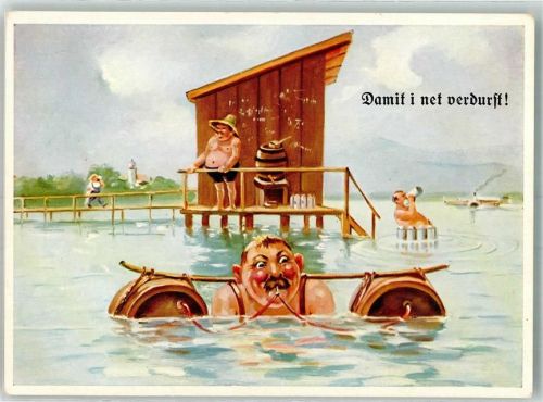 Humor Damit i net Verdurste Emil Köhn Kunstverlag 516 Trinker