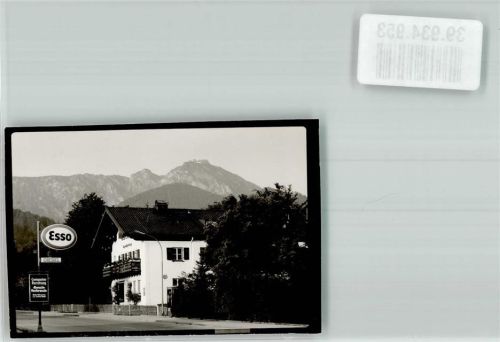 Bergen Jugendherberge mit Esso Tankstelle Foto Original aus Archiv eines Ansichtskartenverlags Ort handschriftlich