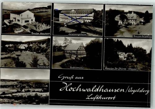 Hochwaldhausen Pension Heuchert Teufelsmühle Pension Dr. Stirn Foto AK beschnitten