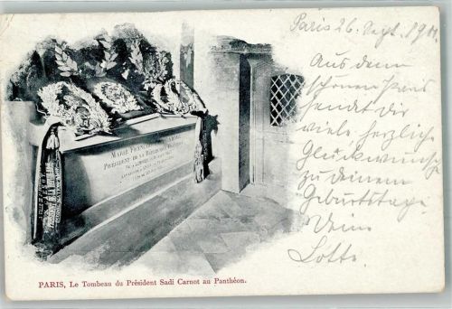 Paris 1900 Das Grab v. Präsident Sadi Carnot im Pantheon