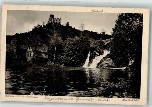 56753 W5441 Roes 1913 - Burgruine und Pyrmonter Mühle Fotograf Karl Richarz Die Eifel 126
