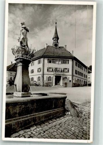 Bonndorf 1955 Rathaus Denkmal Brunnen