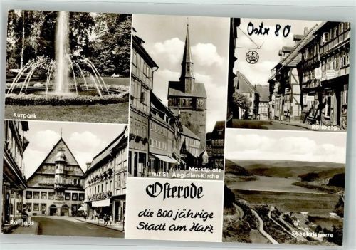 37520 W3360 Osterode am Harz - Kurpark Rollberg Sösetalsperre Rathaus