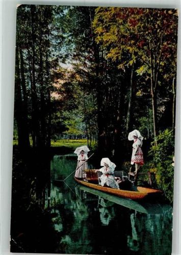 Lübbenau 1922 Tracht Spreewald Ort lt. Stempel