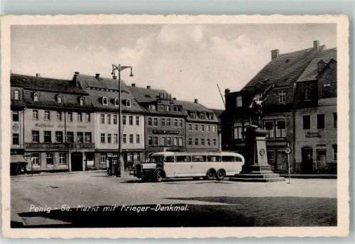 Penig Omnibus Kriegerdenkmal Gasthaus goldener Stern WK II