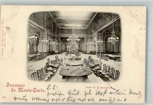Monte Carlo 1899 Casino Salle de la Roulette