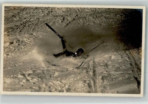 Foto J. Gaberell Stürzender Skifahrer
