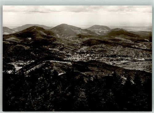 Loffenau Blick von der Teufelsmühle ins Murg- u. Rheintal