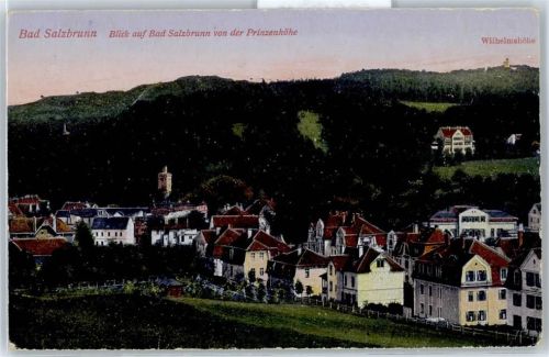 Bad Salzbrunn Blick von Prinzenhöhe, Wilhelmshöhe