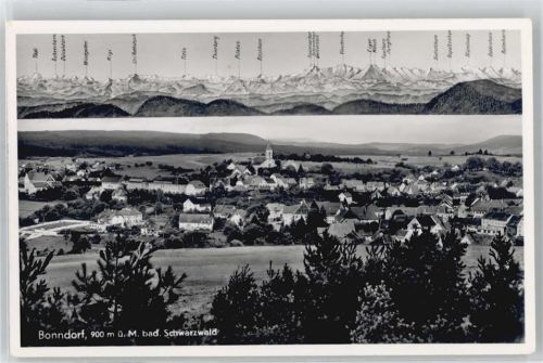Bonndorf mit Gebirgspanorama