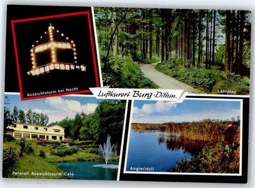 25712 W2224 Burg (Dithmarschen) - Aussichtsturm, Lehrpfad, Pension Aussichtstur-Cafe, Angleridyll