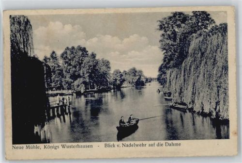 Königs Wusterhausen Blick von Nadelwehr auf die Dahme, Neue Mühle