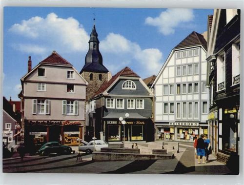 45525 W4320 Hattingen , Ruhr - Obermarkt, Geschäft, Kirche