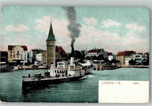 Lindau Hafen Raddampfer