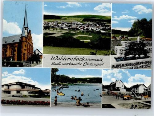 35794 W6296 Waldernbach - Kinderspielplatz , Kriegerdenkmal