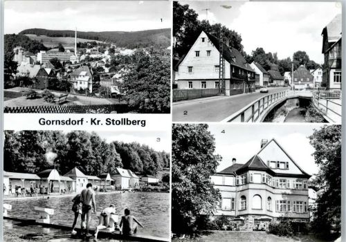 Gornsdorf Karl-Marx-Straße, Schwimmbad, Betriebsferienheim Glückauf