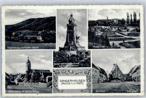 06526 O4700 Sangerhausen - Rathaus , Rosarium