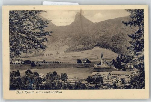 Kreuth Bad - Totalansicht mit Leonhardstein