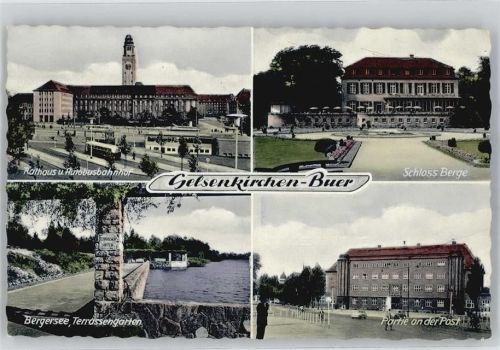 45879 W4650 Gelsenkirchen - Schloss, Post, Bergersee, Rathaus