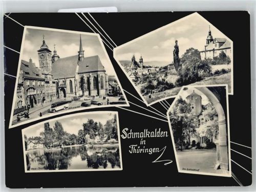 98574 O6080 Schmalkalden - Altmarkt, Neue Teiche, Im Schloßhof
