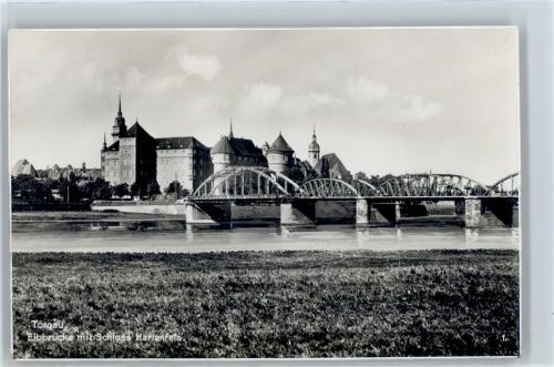 Torgau Elbbrücke mit Schloß Hartenfels