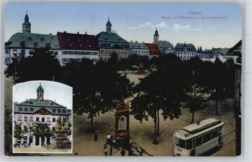 Hanau Marktplatz , Strassenbahn No.317