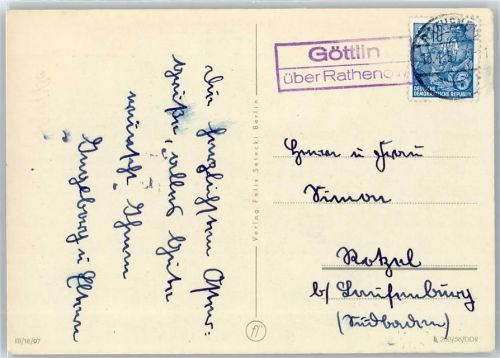 14712 O1830 Rathenow - Landpoststempel Göttlin