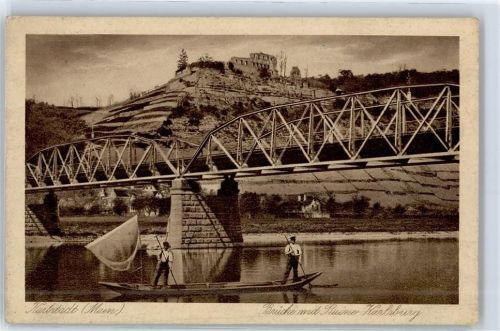 97753 W8782 Karlstadt - Brücke mit Ruine Karlsburg