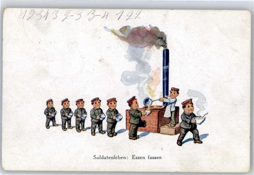 Kind in Uniform Essen fassen
