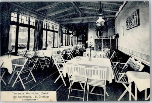 Bäk 1916 Hotel Veranda