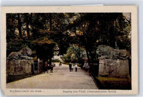 63924 W8764 Kleinheubach 1924 - Schloss Löwenstein Eingang