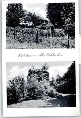 32361 W4994 Holzhausen , Kr Lübbecke, Westf - Gasthaus Forsthaus Limberg Burgruine