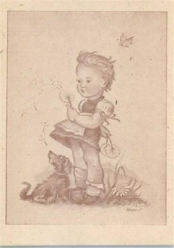 sign. Arnulf Dackel Kind Schmetterling