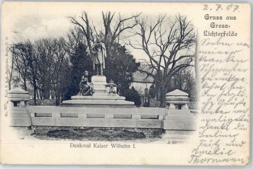10115 W1000 Lichterfelde - 1907 Denkmal Kaiser Wilhelm I.