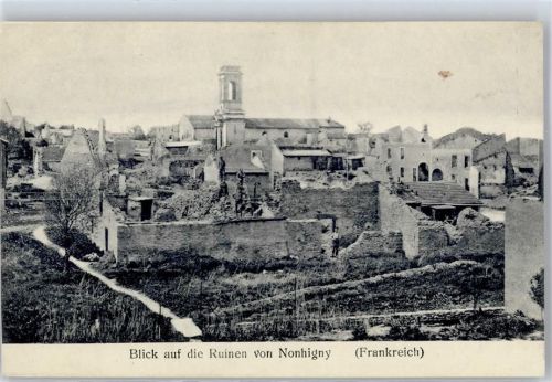 54450 Nonhigny 1916 - WK I Kirche Ruinen
