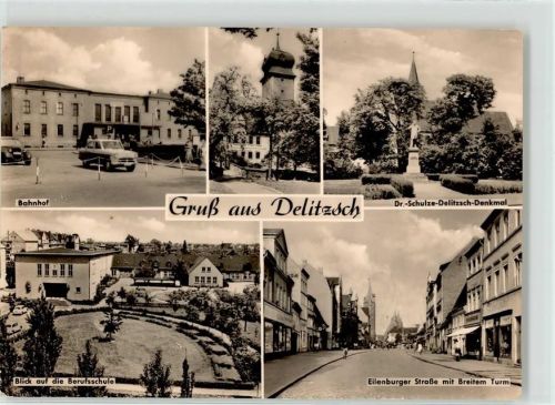 Delitzsch Berufsschule Eilenburger Straße Breiter Turm Dr.Schulze Denkmal Bahnhof
