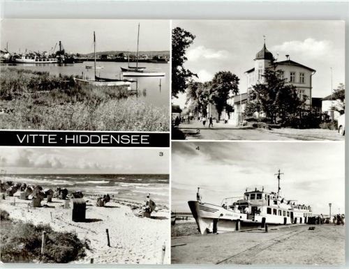 18565 O2359 Vitte - Hafen FDGB-Erholungsheim Zur Ostsee Strand Schiff