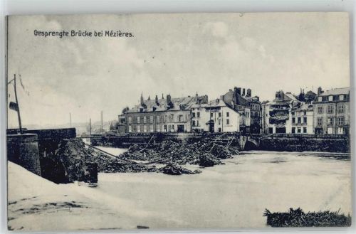 Charleville-Mezieres 1915 Brücke zerstört
