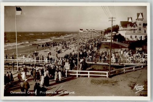 Ostseebad Cranz 1932 Promenade Strand
