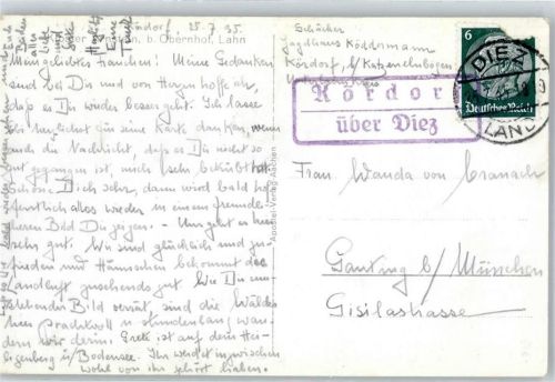 56377 W5409 Arnstein , Kloster, Lahn - Landpoststempel Kloster