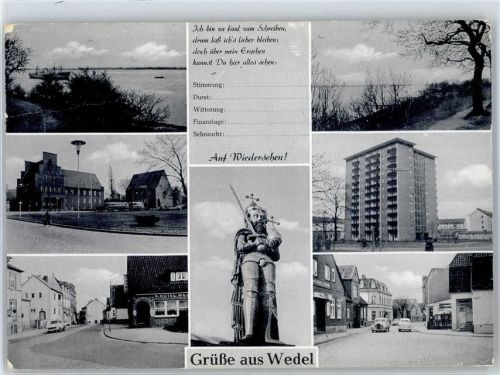 22880 W2000 Wedel - Hochhaus Oldtimer Omnibus Frachter